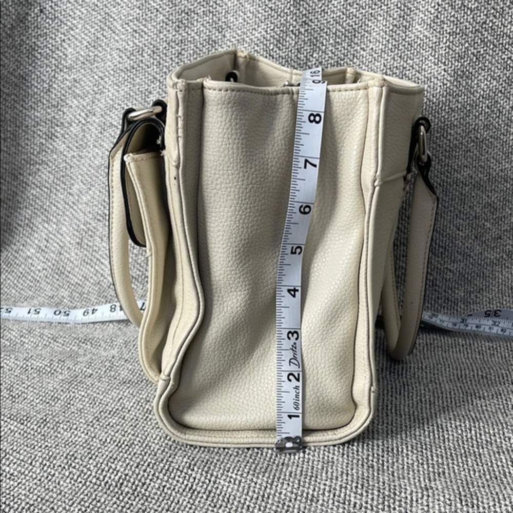 Giani Bernini Cream Satchel with Chain Detail - Picture 12 of 16